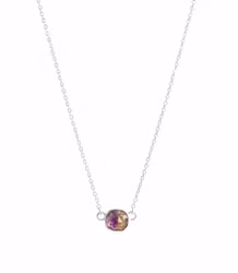 Silverhalsband rå Ametrin