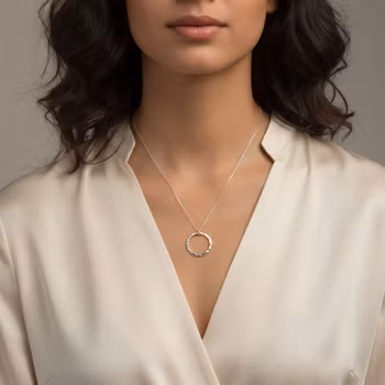 Halsband cirkel silver