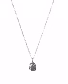 Silverhalsband med grå Safir