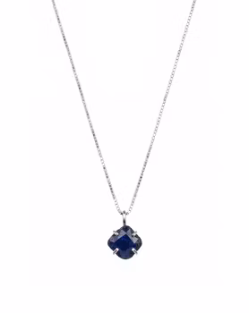 Blå Safir halsband silver