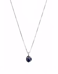 Blå Safir halsband silver