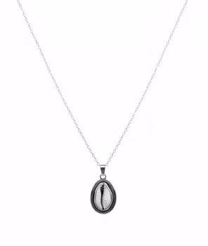 Silverhalsband Cowrie snäcka