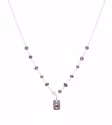 Ametist halsband 925 silver