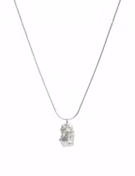 Rustikt silverhalsband