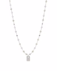 Silverhalsband med gröna stenar