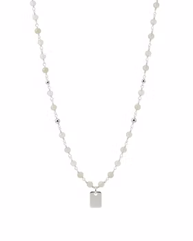 Silverhalsband med gröna stenar