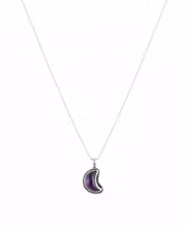 Silverhalsband med Ametist halvmåne