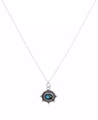 Labradorit halsband i silver