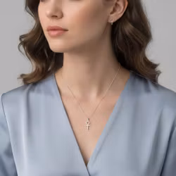 Silversmycken Ankh kors set