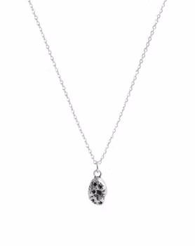 Silverhalsband med tjockt hänge herr