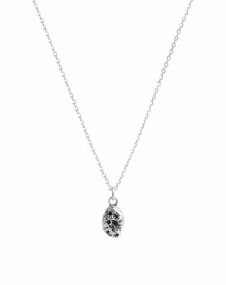 Silverhalsband med tjockt hänge herr