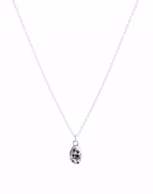 Silverhalsband med tjockt hänge herr
