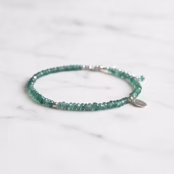 Apatit armband silver
