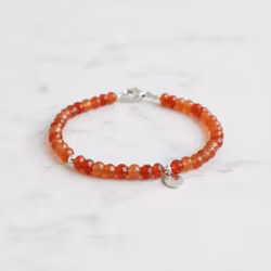 Karneol armband silver