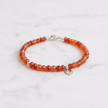 Karneol armband silver
