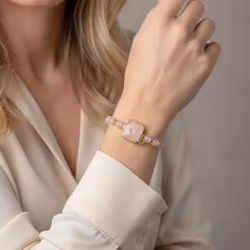Rosa Jade armband