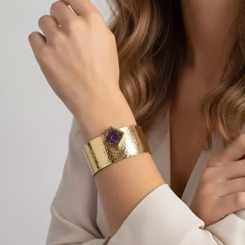 Brett cuff armband i mässing