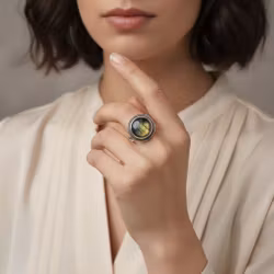 Labradorit ring silver