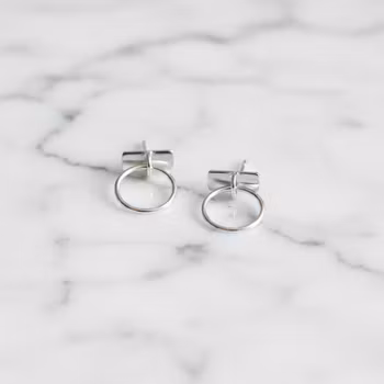 Stiftörhängen silver