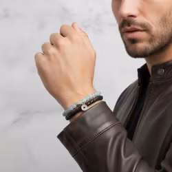 Armband set läder och stenar