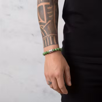 Äppelgrönt armband herr