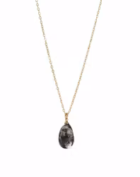 Halsband med svart Bergskristall