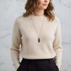 Halsband lila Agat pendel