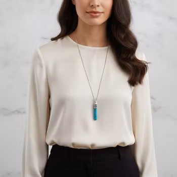 Halsband med Turkos pendel