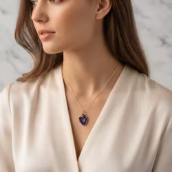 Halsband med blå Geod