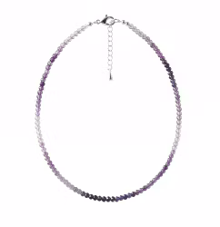 Kort Ametist halsband silver