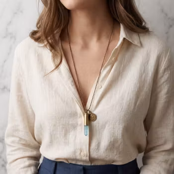Crystal bullet halsband med turkosa kristall