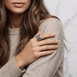 Bred Turkos ring silver