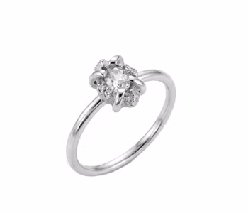 Rå Pyrit ring silver