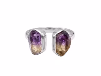 Rå Ametrin ring silver