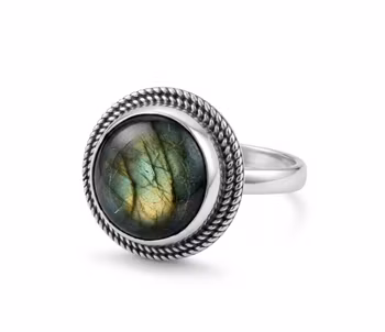 Labradorit ring silver