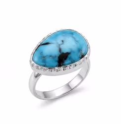 Ring med turkos