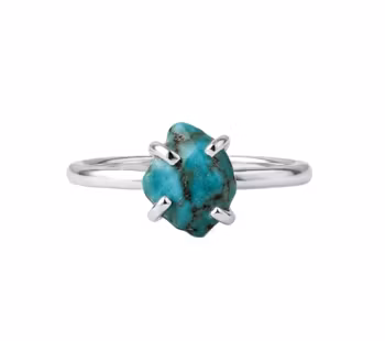 Ring med turkos nugget silver