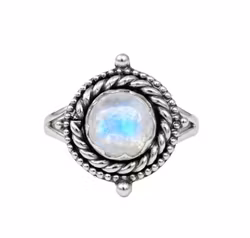 Månsten ring silver
