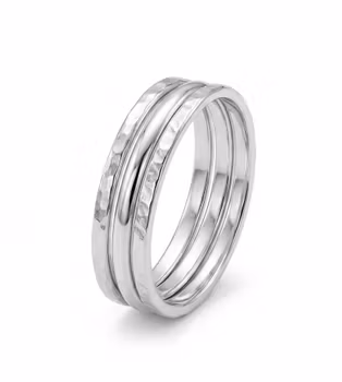 Ringar i silver flerpack