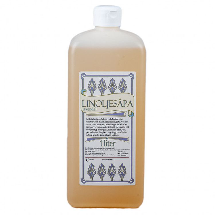 Linoljesåpa lavendel 1 liter, Grunne