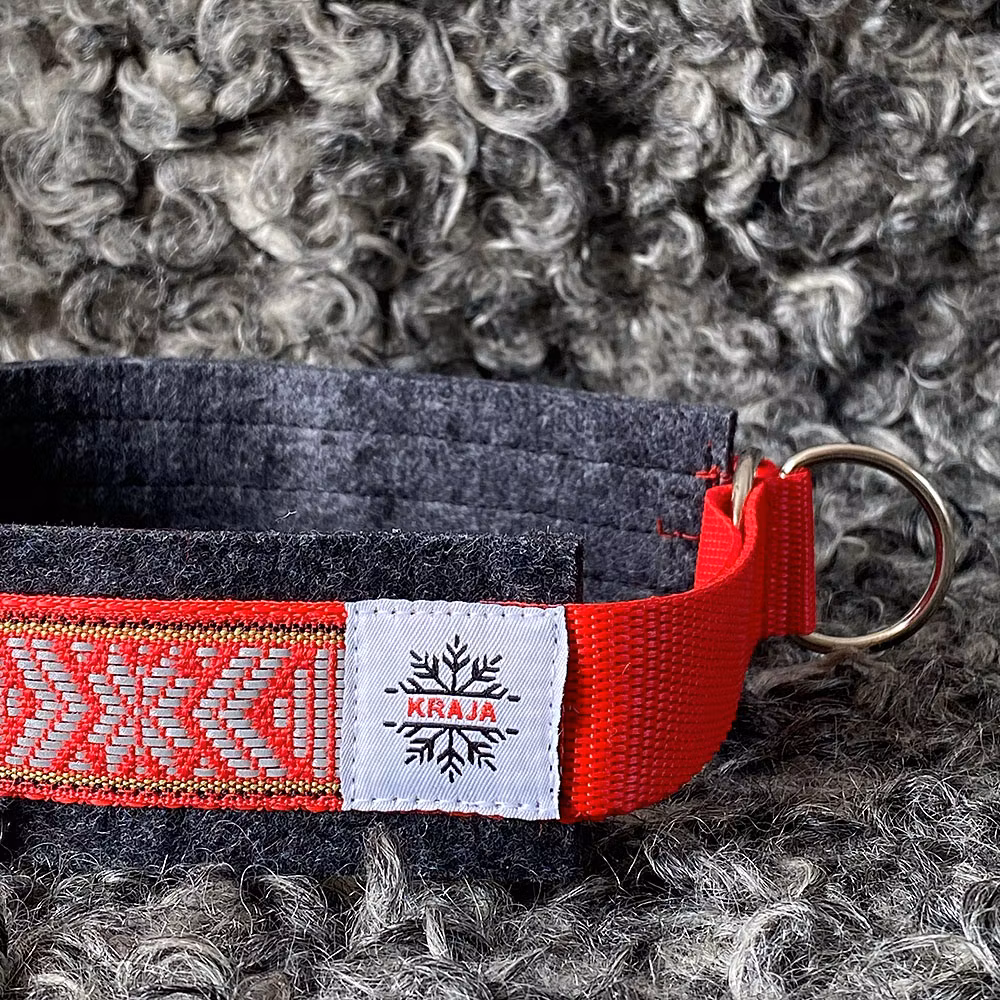 Halsband Classic i ull med reflexband