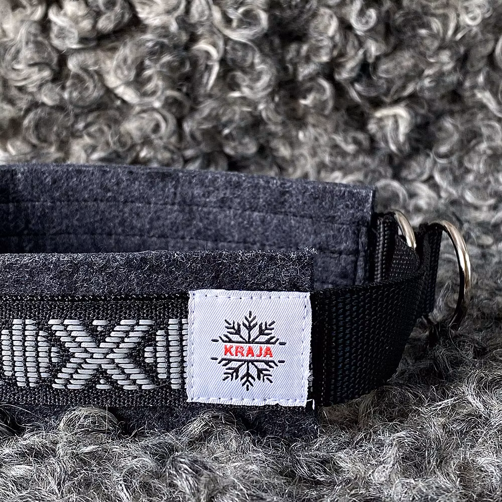 Halsband Classic i ull med reflexband