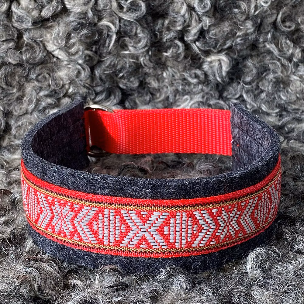 Halsband Classic i ull med reflexband