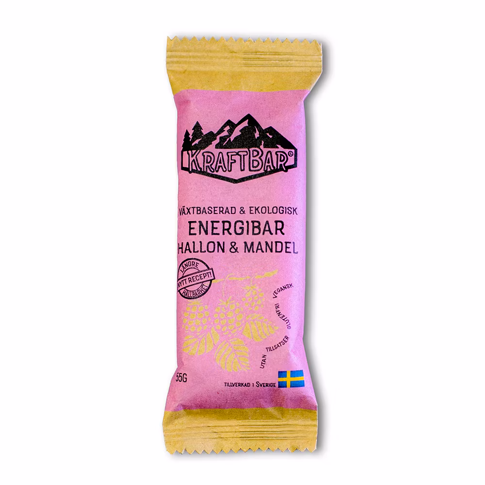 Kraftbar Energibar Hallon och mandel