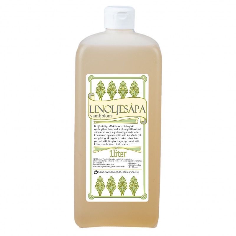 Linoljesåpa vaniljblom 1 liter, Grunne