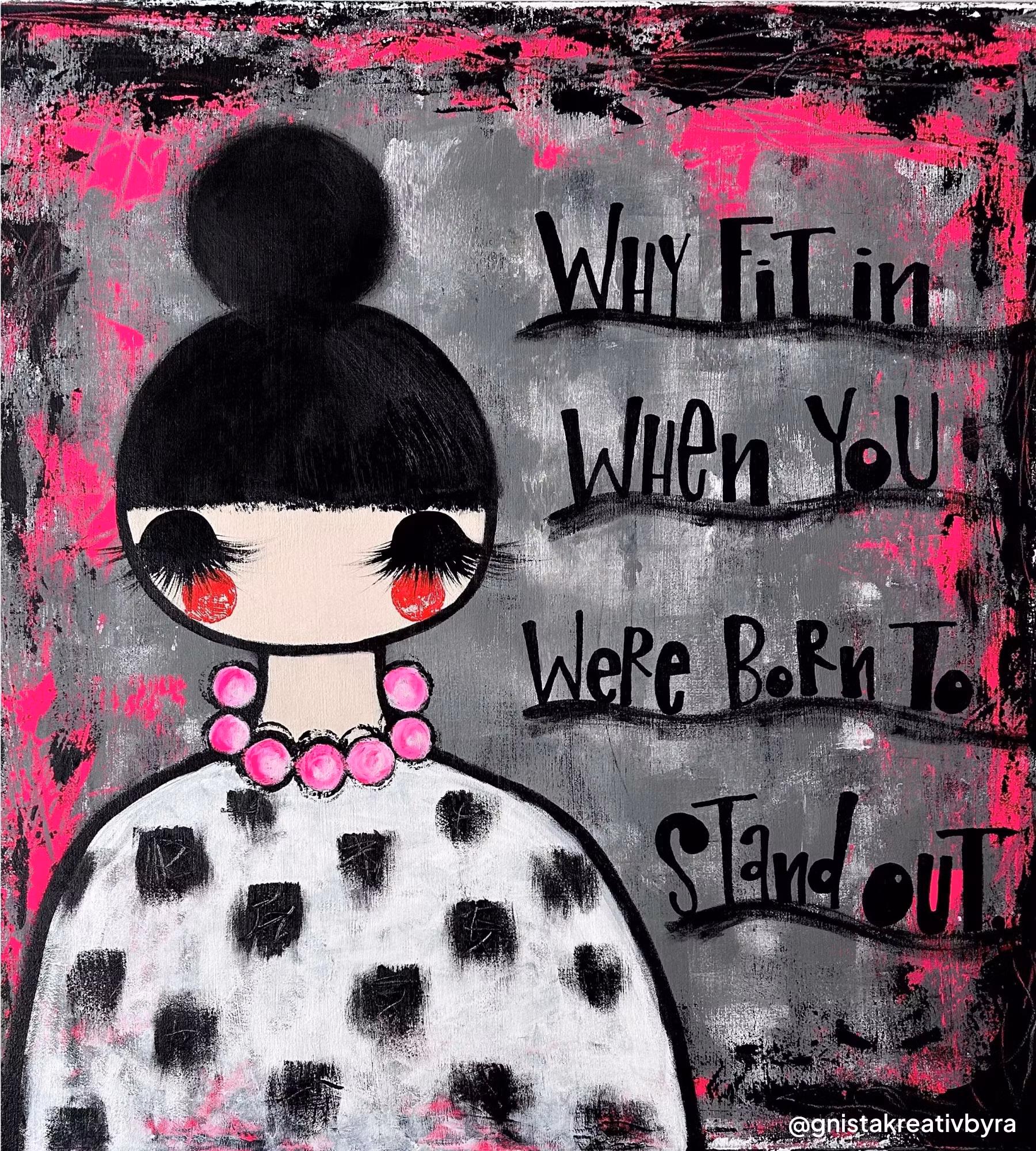 Disktrasa med konsttryck – Born to stand out