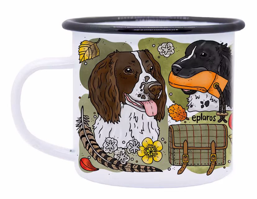 Emaljmugg engelsk springer spaniel – 30 cl