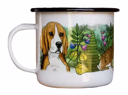 Emaljmugg beagle – 30 cl