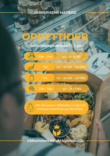 💙 Avvikande öppettider nationaldagsveckan 💛