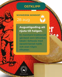 🍂 Bondost – till 28 aug! 🧀